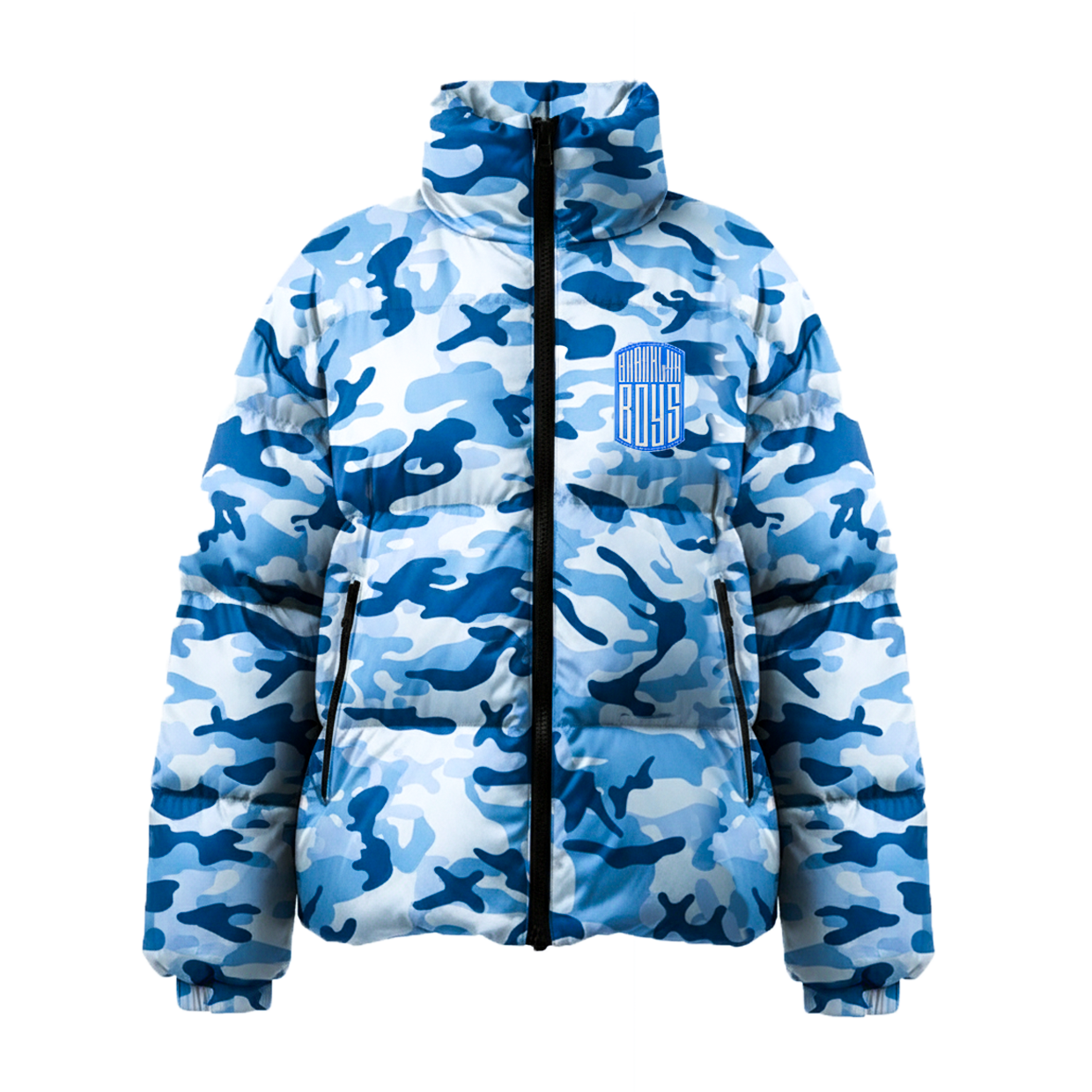 58 Flava-Puffer Jacket- Blue Cammo